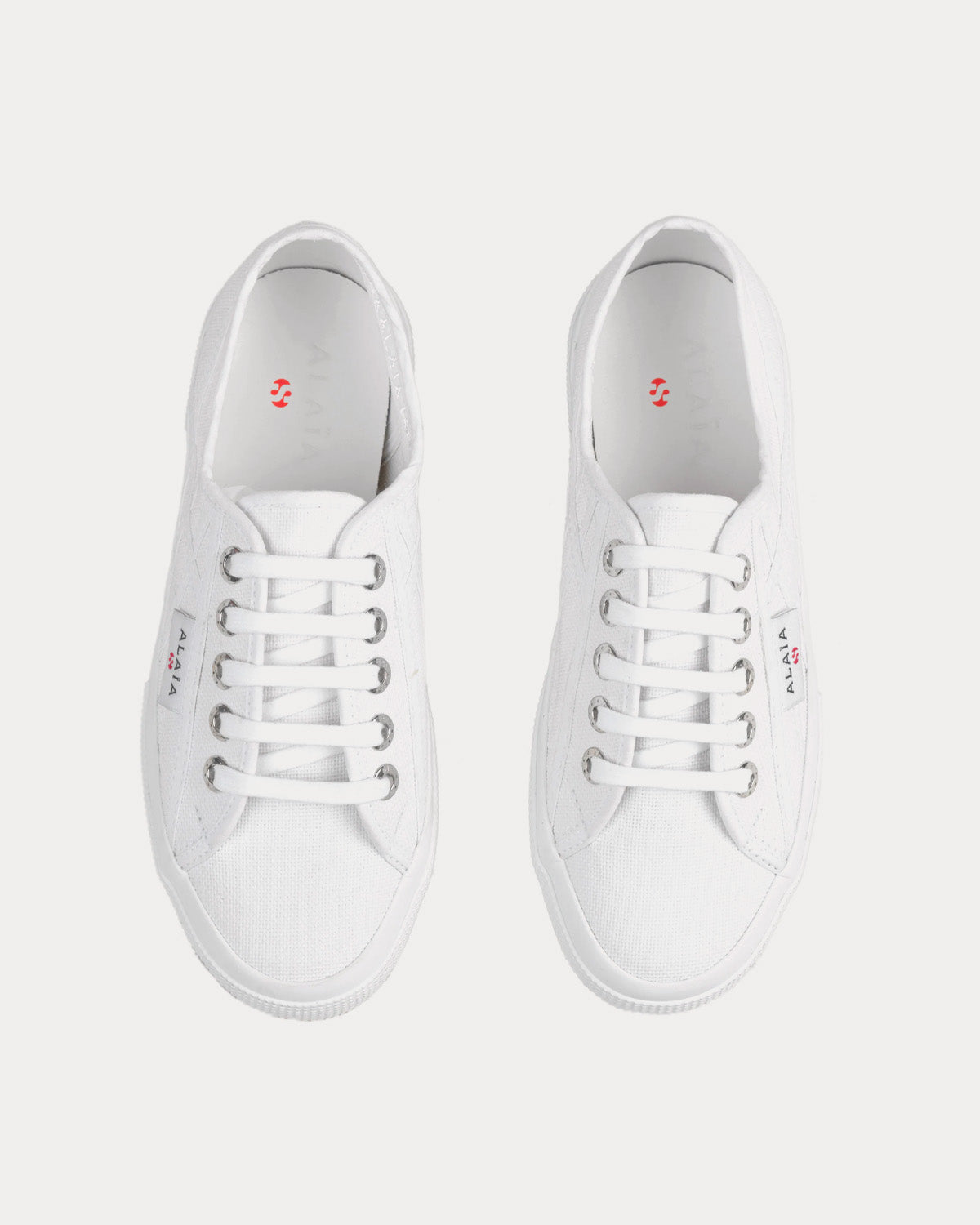 Alaïa x Superga - Leather White Low Top Sneakers