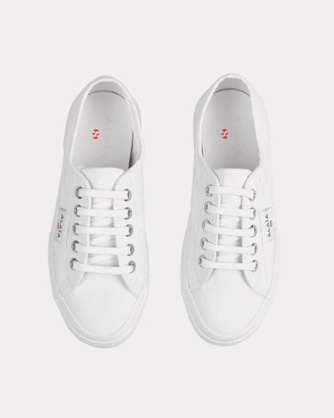 Leather White Low Top Sneakers