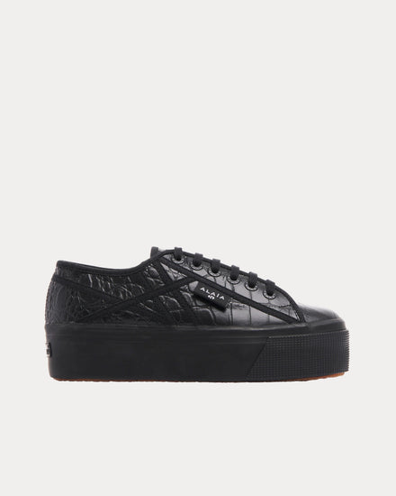 Alaïa x Superga Women's Platform Black Low Top Sneakers Trainers