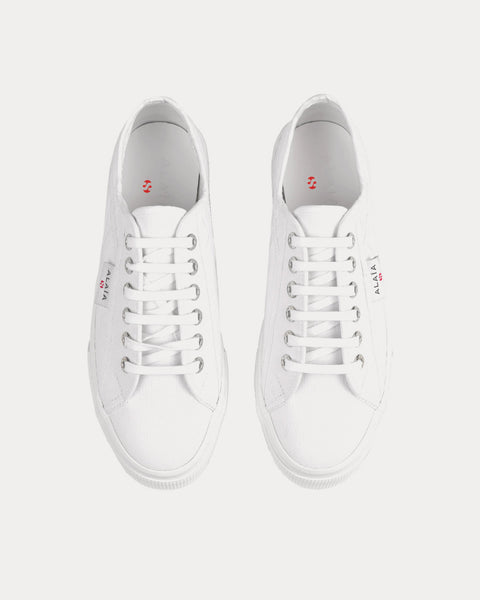Platform White Low Top Sneakers