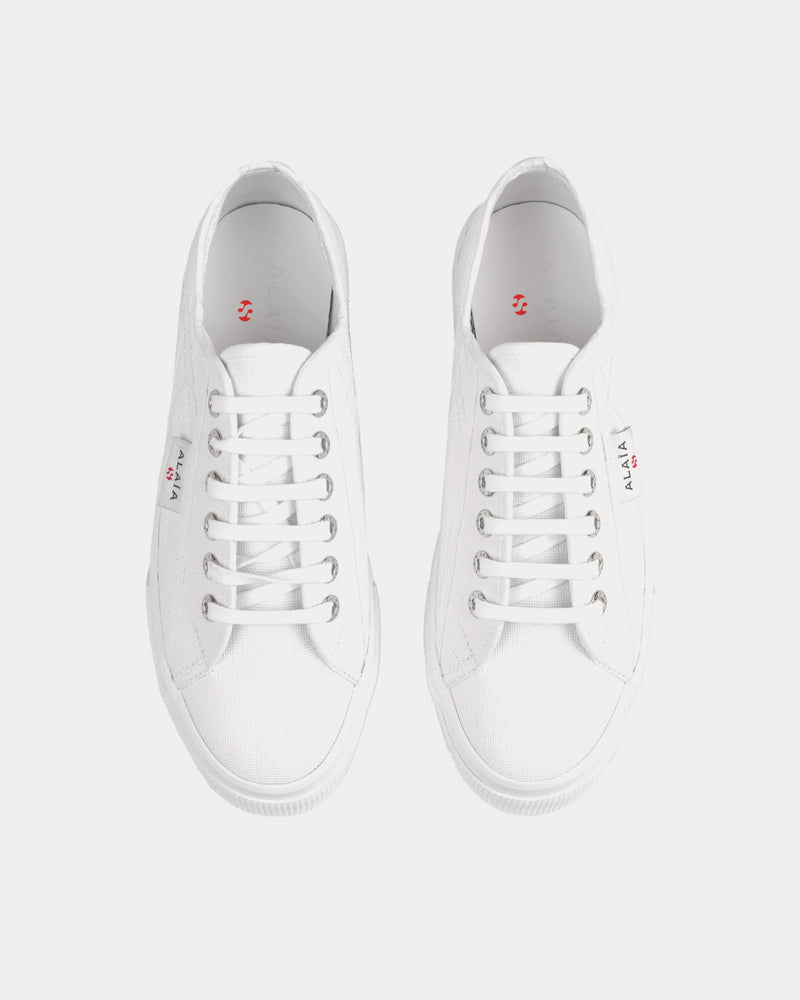 Alaïa x Superga Platform White Low Top Sneakers - 2
