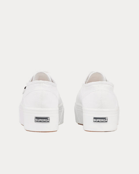 Platform White Low Top Sneakers