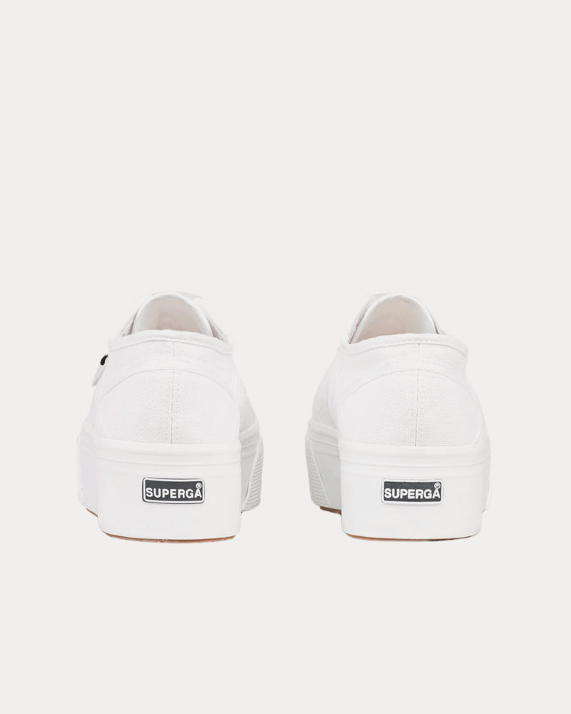 Alaïa x Superga Platform White Low Top Sneakers - 3
