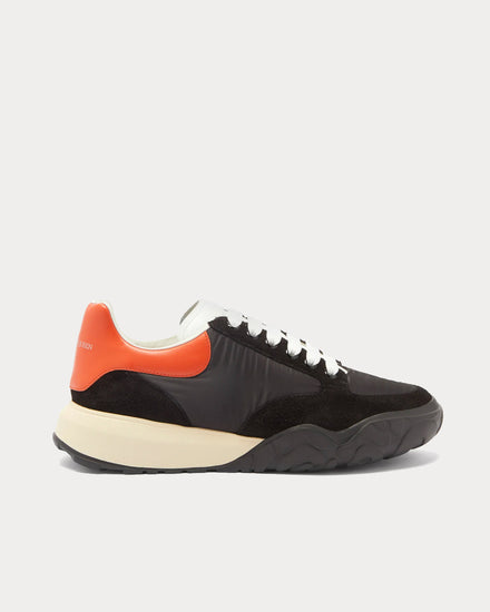McQueen Court Panelled Black / Orange Low Top Sneakers - 1