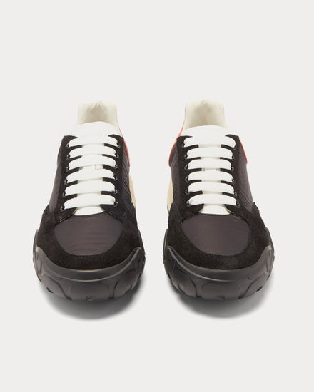 McQueen Court Panelled Black / Orange Low Top Sneakers - 2