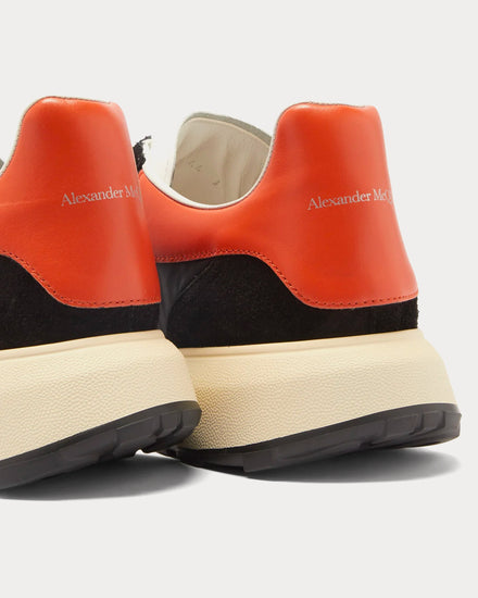 McQueen Court Panelled Black / Orange Low Top Sneakers - 4