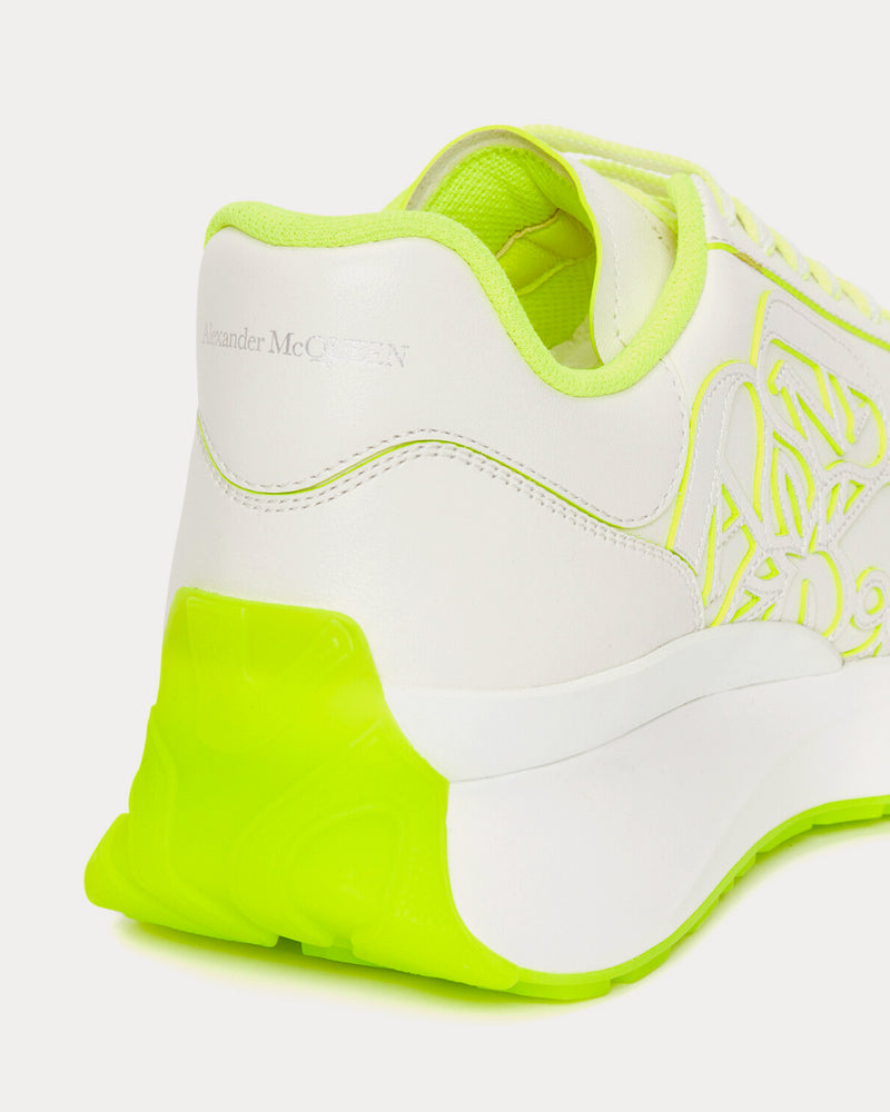 McQueen Sprint Runner White / Acid Yellow Low Top Sneakers - 5