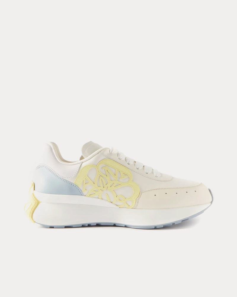 McQueen Sprint Runner White / Yellow / Spring Blue Low Top Sneakers - 1