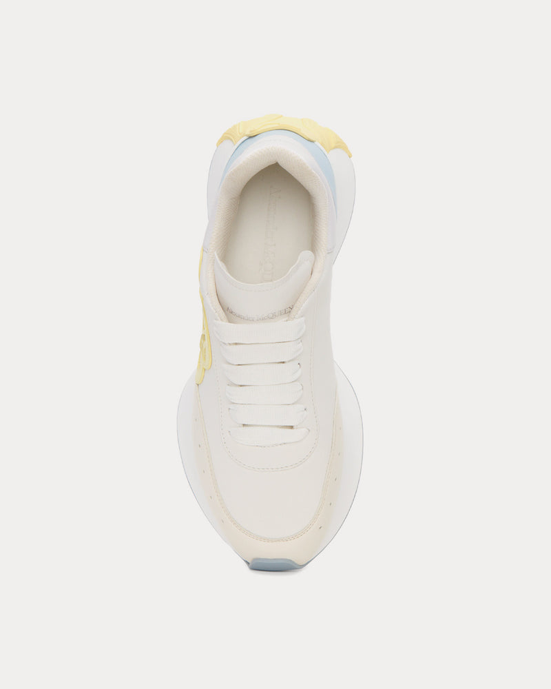 McQueen Sprint Runner White / Yellow / Spring Blue Low Top Sneakers - 2