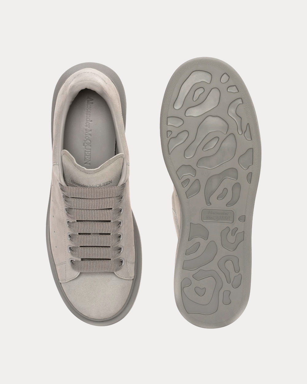 Alexander McQueen - Oversized Suede Grey Low Top Sneakers