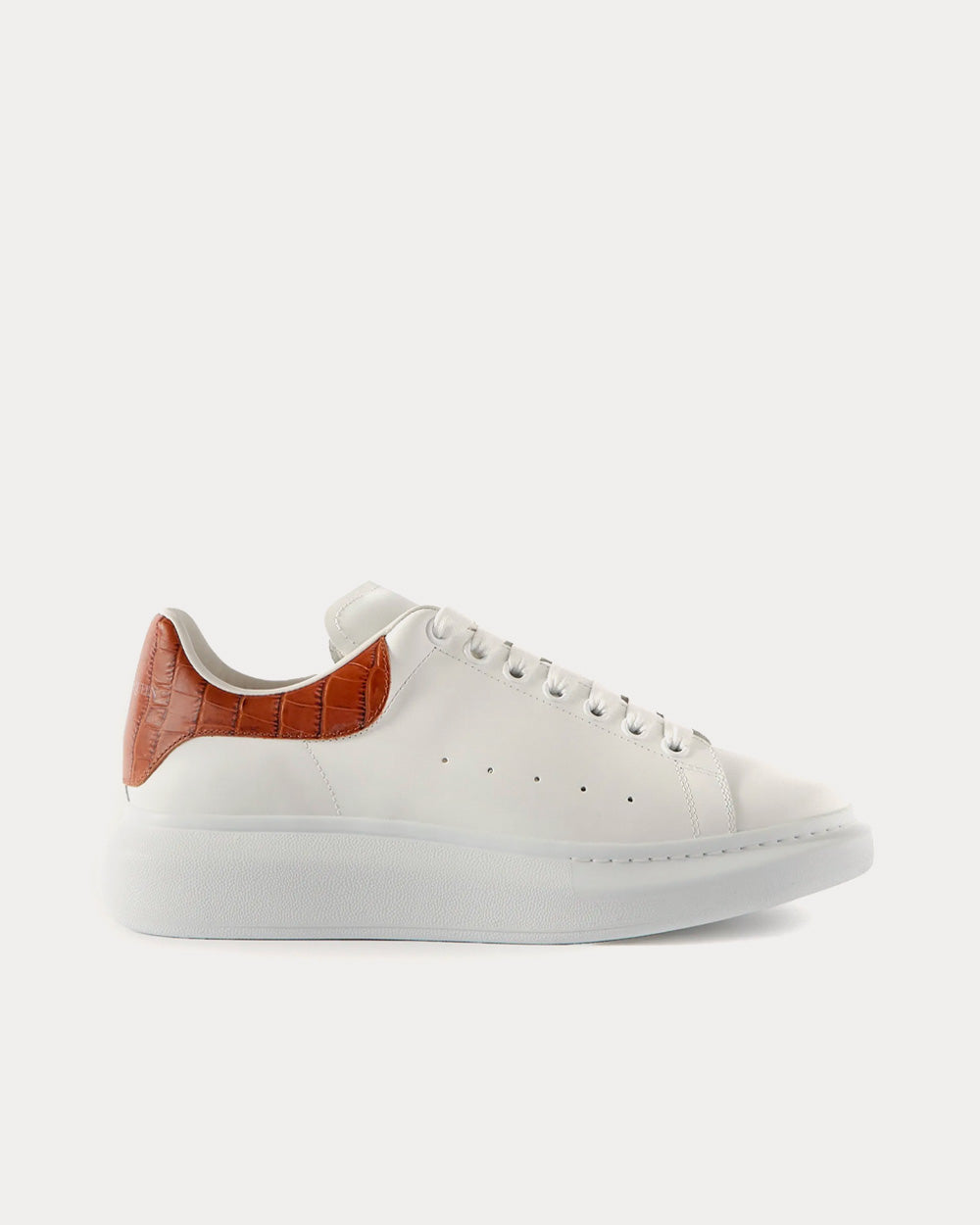 Alexander McQueen - Oversized White / Cedar Low Top Sneakers