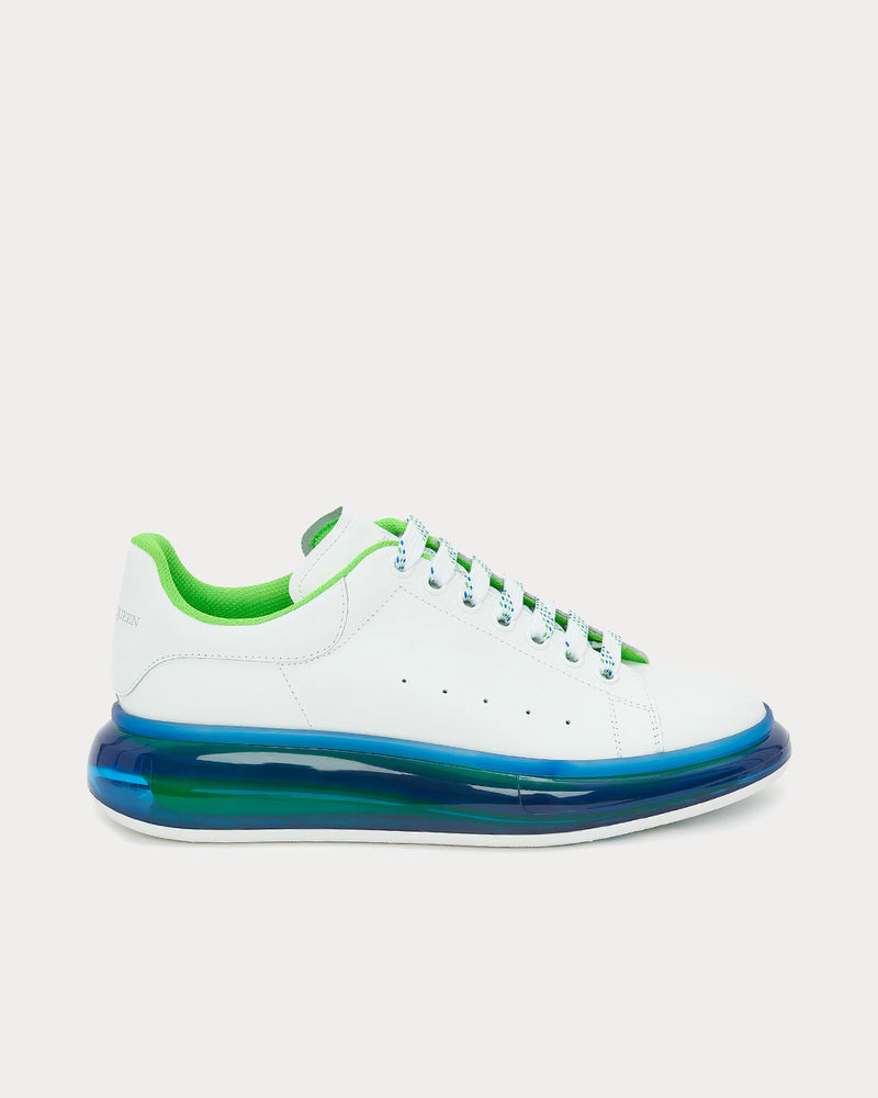 Alexander McQueen Oversized White / Cobalt Blue / New Green Low Top Sneakers - 1