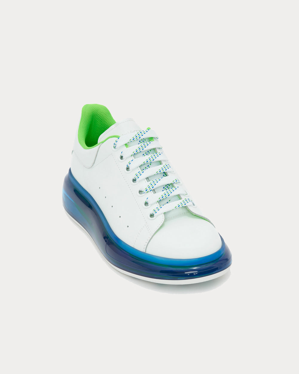 Alexander McQueen - Oversized White / Cobalt Blue / New Green Low Top Sneakers