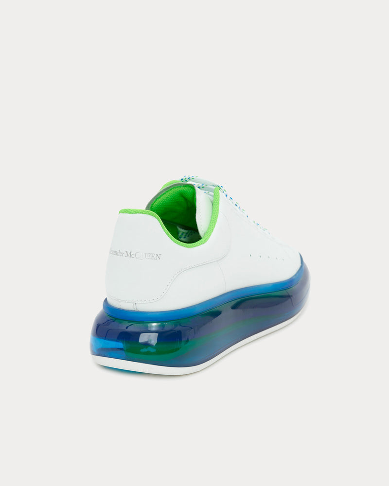 Alexander McQueen Oversized White / Cobalt Blue / New Green Low Top Sneakers - 4