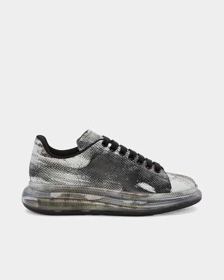 McQueen Oversized All-Over Exploded Pixelated Print Black / White Low Top Sneakers - 1