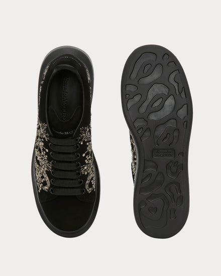 McQueen Oversized Black / Silver Low Top Sneakers - 3