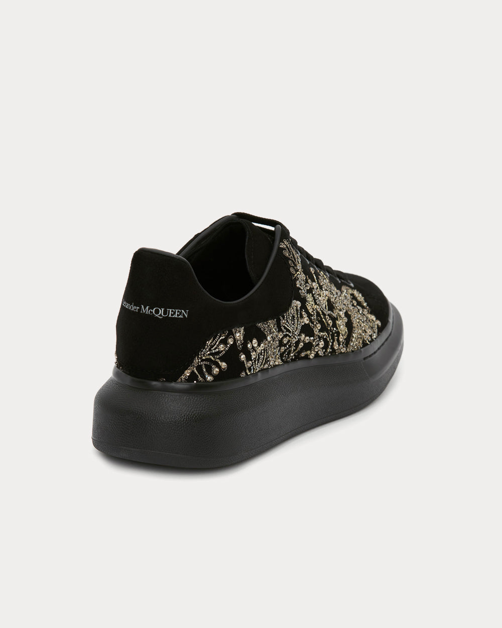 Alexander McQueen - Oversized Black / Silver Low Top Sneakers
