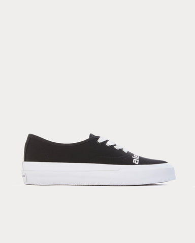 Alexander Wang Dropout Canvas Logo Black Low Top Sneakers