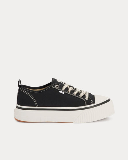 Ami Paris 1980 Canvas Black Low Top Sneakers - 1