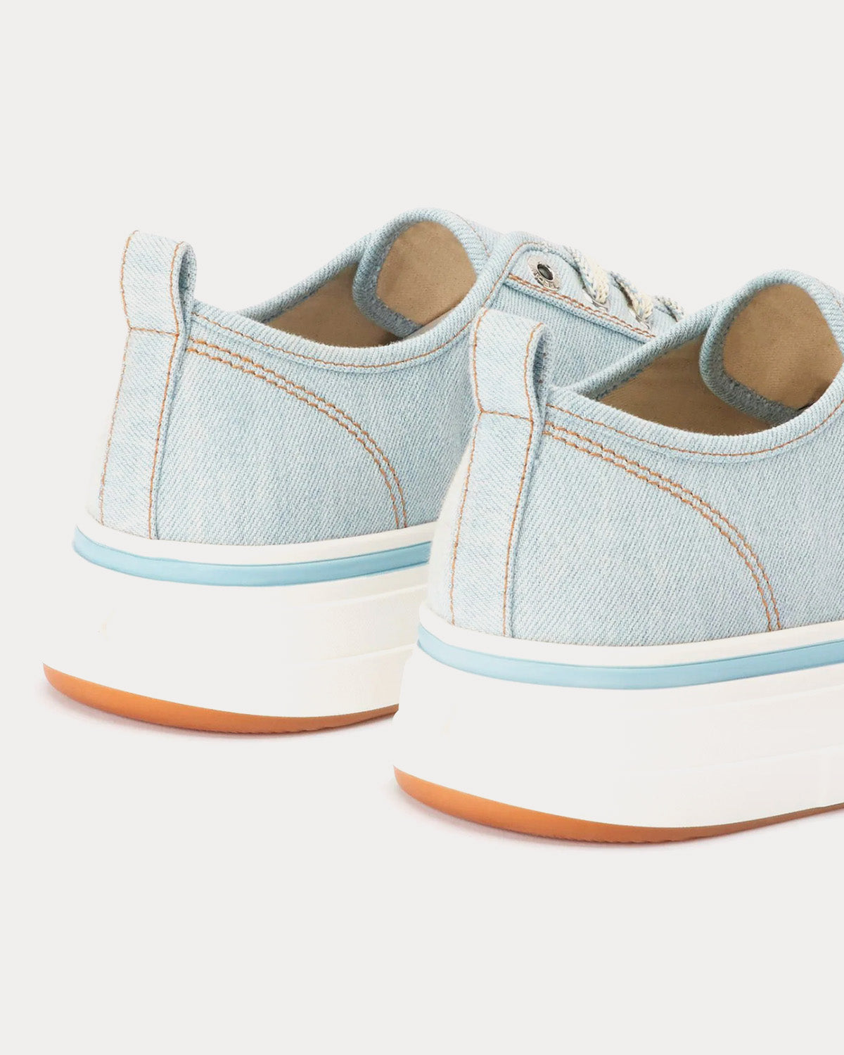 AMI - 1980 Canvas Bleached Blue Low Top Sneakers