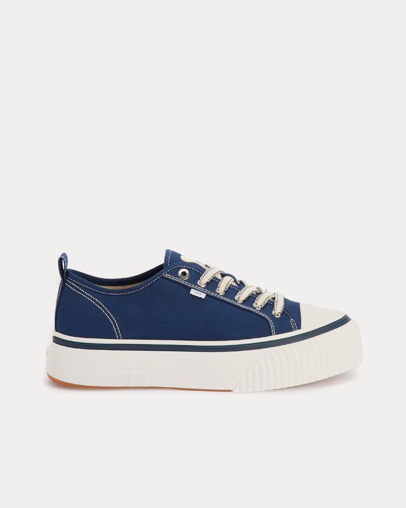 Ami Paris 1980 Canvas Nautical Blue Low Top Sneakers - 1
