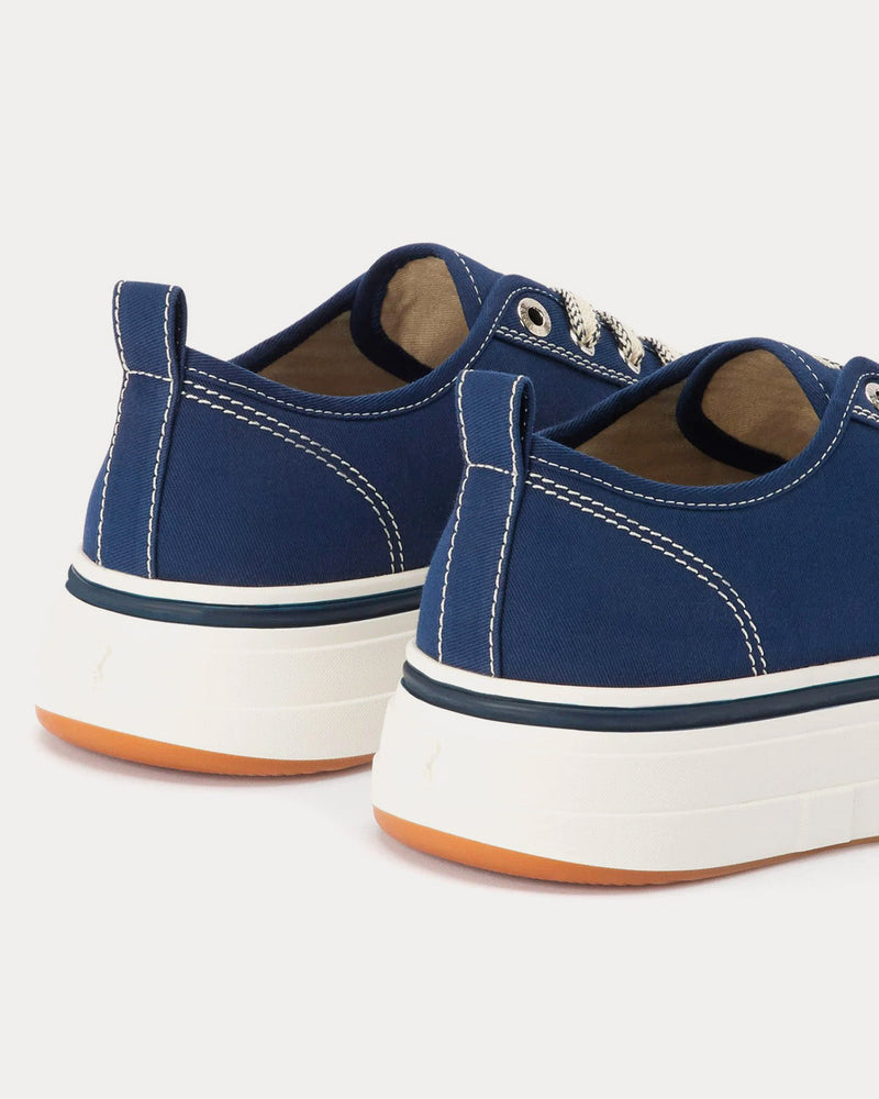 Ami Paris 1980 Canvas Nautical Blue Low Top Sneakers - 2