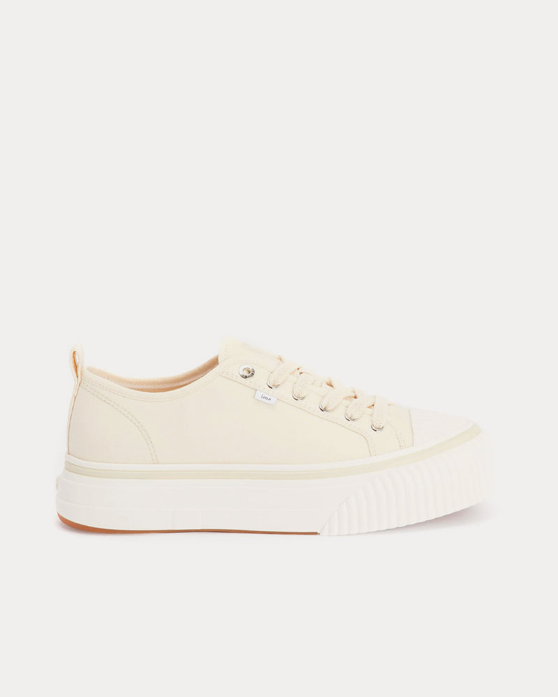 Ami Paris 1980 Canvas Off-White Low Top Sneakers - 1