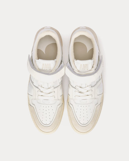 Ami Paris Ami De Coeur White Low Top Sneakers - 2