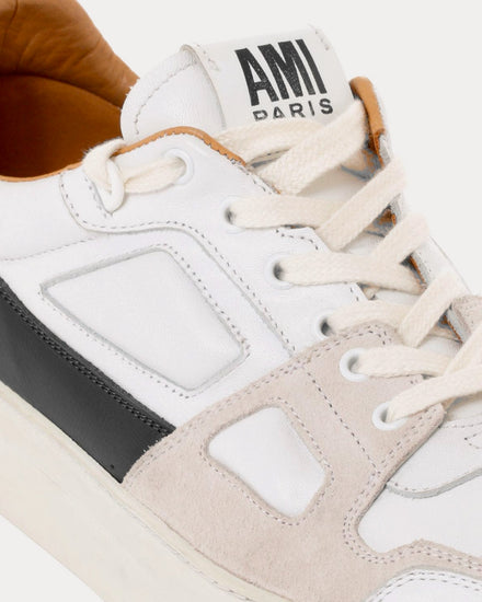 AMI Ami De Coeur White / Black Low Top Sneakers - 3