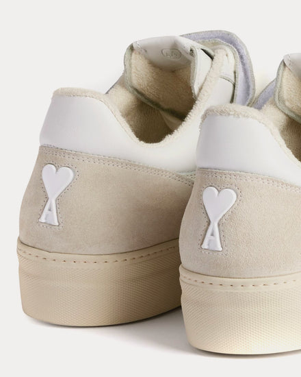 Ami Paris Ami De Coeur White Low Top Sneakers - 4