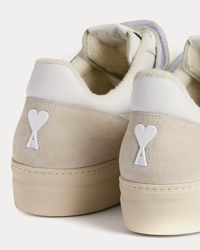 Ami Paris Ami De Coeur White Low Top Sneakers - 4
