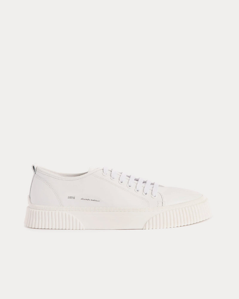 Ami Paris Ami Sole White Low Top Sneakers - 1