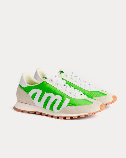 Ami Paris Running White / Green Low Top Sneakers - 3