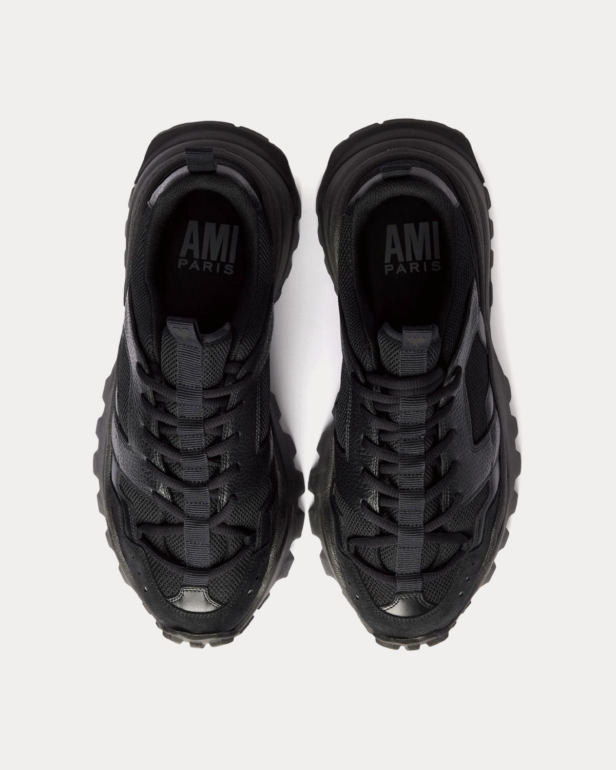 AMI - Lucky 9 Black Low Top Sneakers