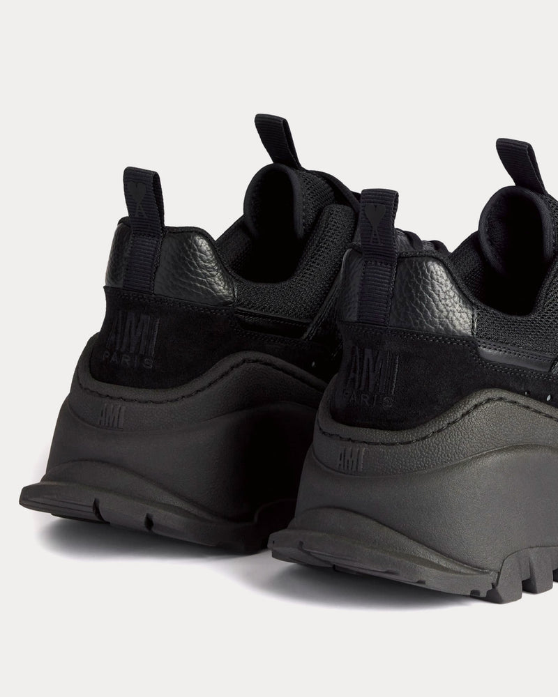 Ami Paris Lucky 9 Black Low Top Sneakers - 4