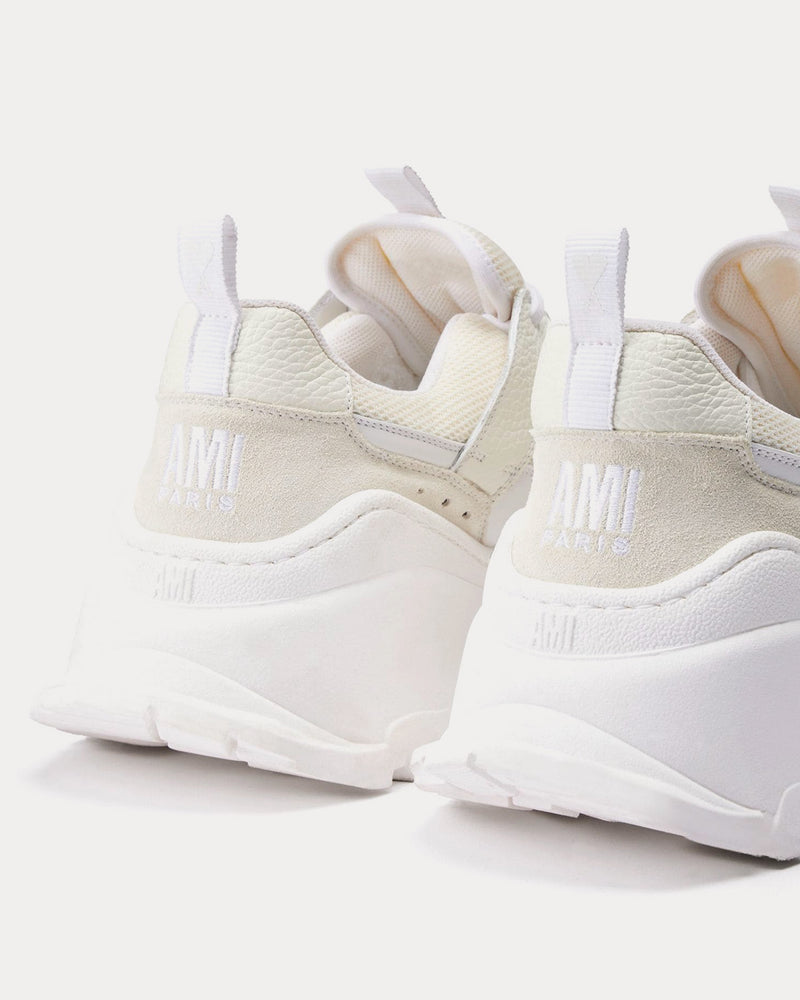 Ami Paris Lucky 9 White Low Top Sneakers - 3