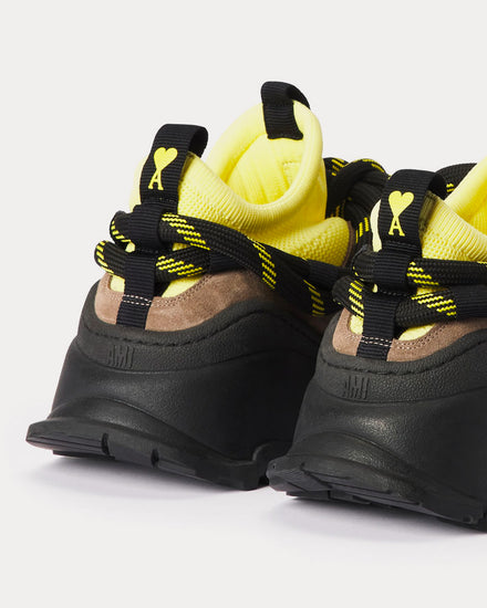 Ami Paris Otto Pale Yellow Low Top Sneakers - 3
