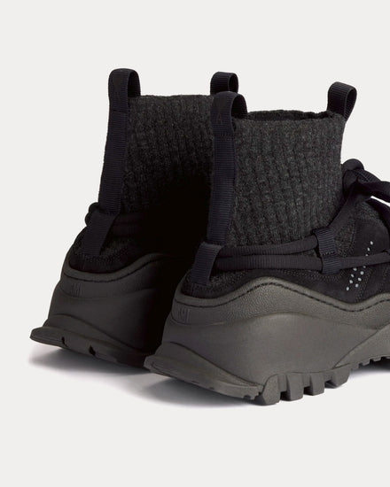 Ami Paris Unisex Otto Black Mid Top Sneakers