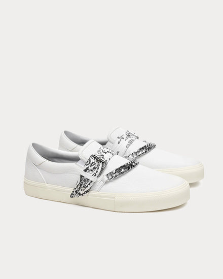 AMIRI Men's Bandana Chain White Slip On Sneakers Trainers