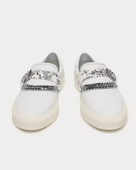 AMIRI Bandana Chain White Slip On Sneakers - 3