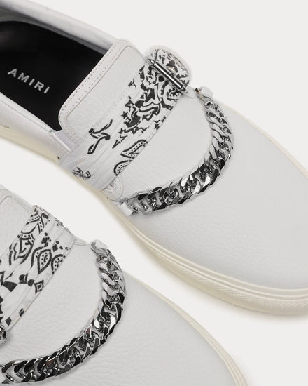 AMIRI Bandana Chain White Slip On Sneakers - 5