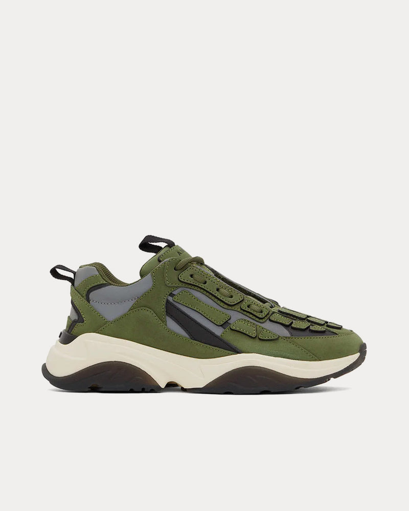 AMIRI Bone Runner Olive / Black Low Top Sneakers - 1