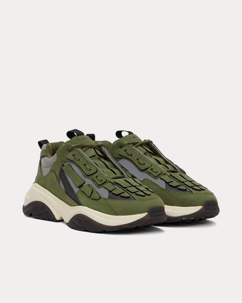 AMIRI Bone Runner Olive / Black Low Top Sneakers - 2