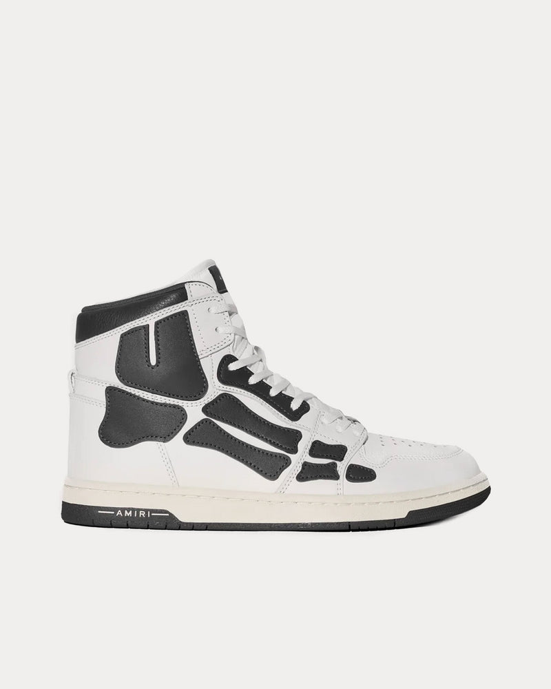 AMIRI Skel-Top Hi White / Black High Top Sneakers - 1
