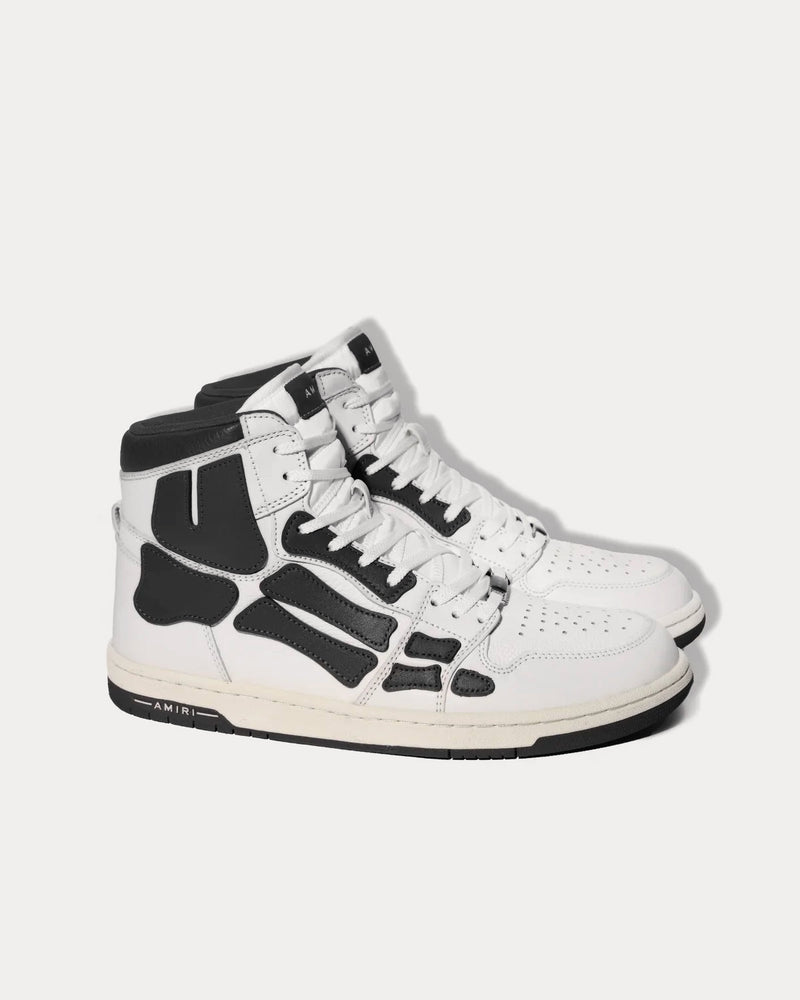 AMIRI Skel-Top Hi White / Black High Top Sneakers - 3