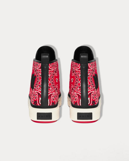 AMIRI Bandana MA Logo Court Hi Red High Top Sneakers - 3
