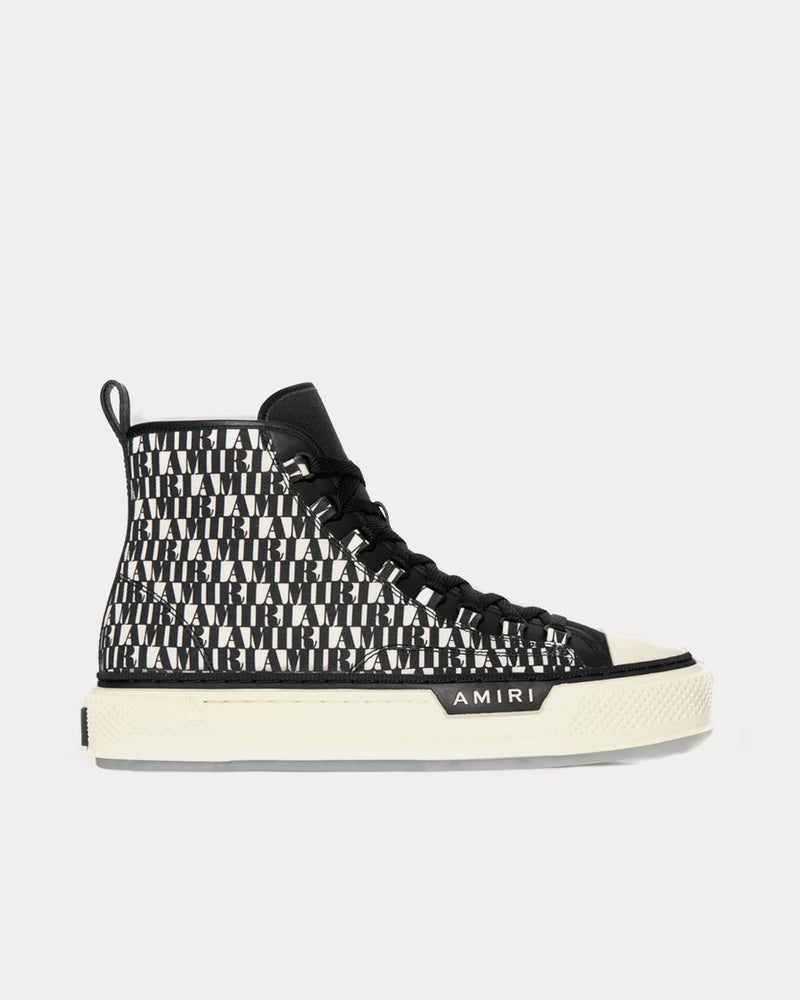 high top sneakers black and white