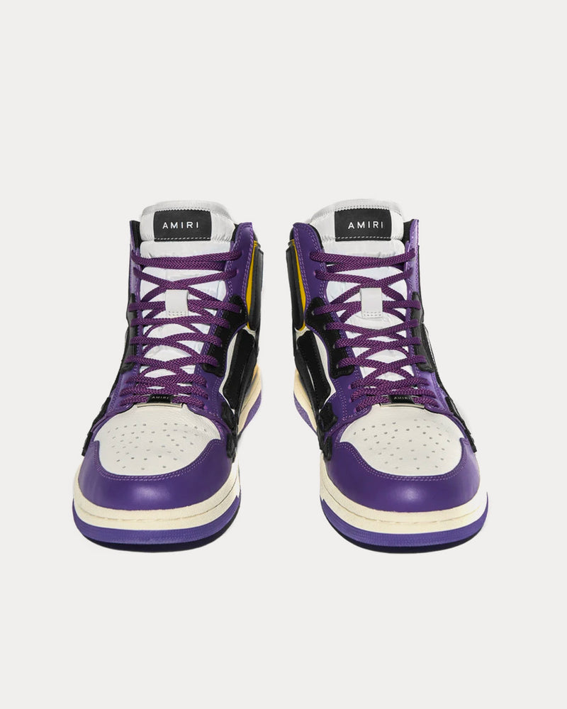 AMIRI Skel Top Purple / Gold High Top Sneakers - 2