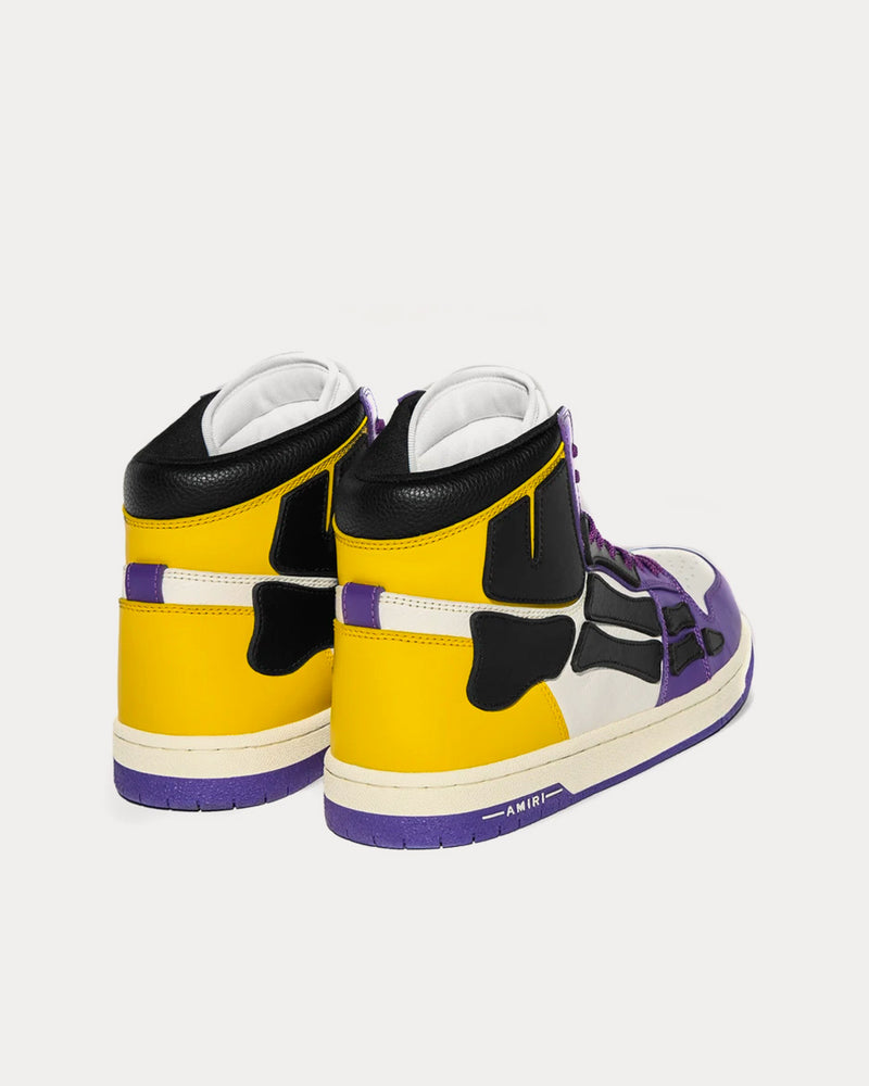 AMIRI Skel Top Purple / Gold High Top Sneakers - 3