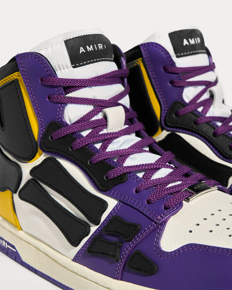 AMIRI Skel Top Purple / Gold High Top Sneakers - 5